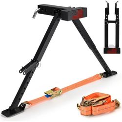 RV Hitch Mount Stabilizer, Height Adjustable of 11"-22" RV Stabilizer, Foldable Stabilizer Jacks Universal Fit 2" Receiver with 2 Setting Options, Bla