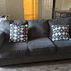 grey/black couch 