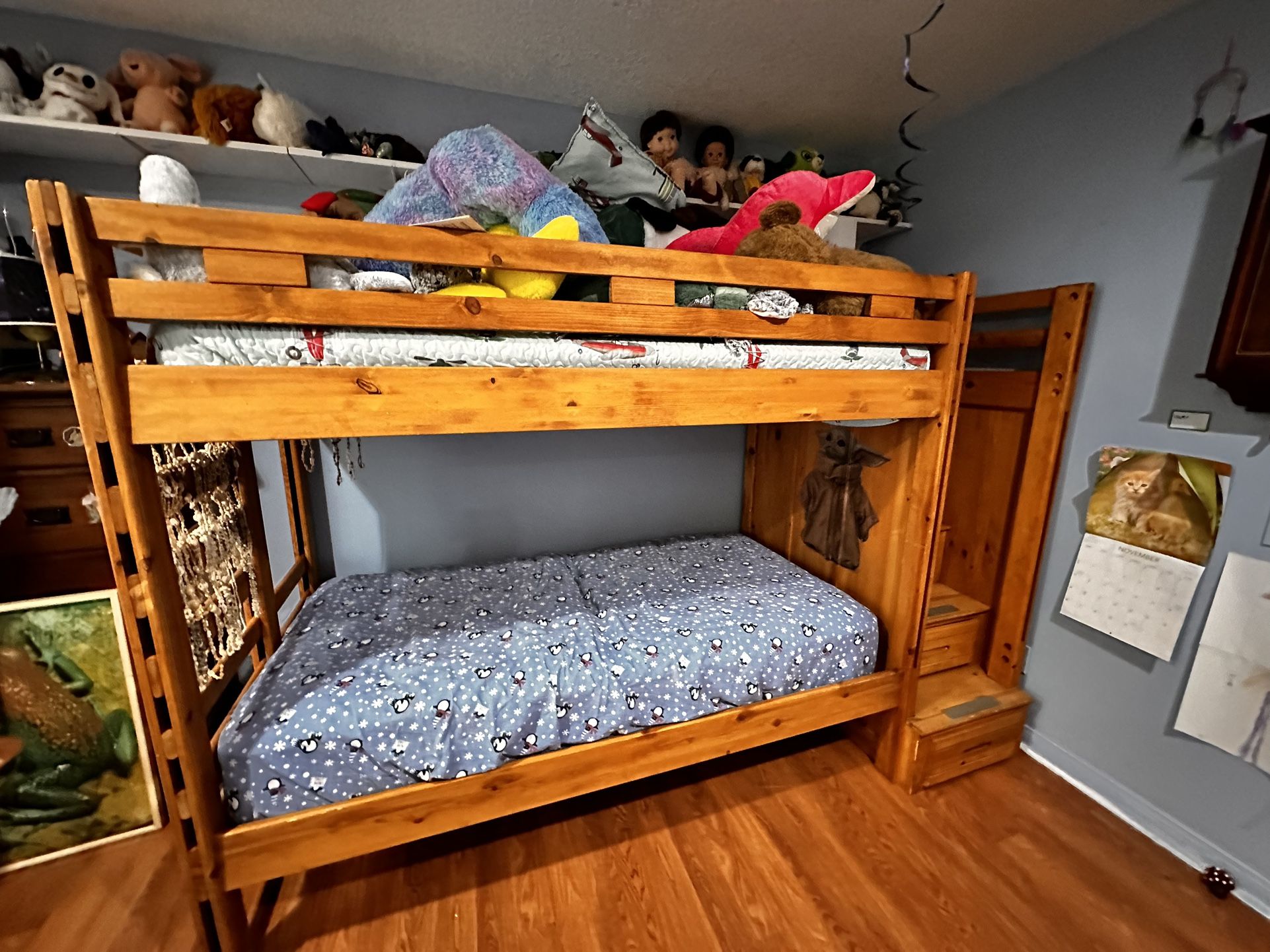 100% Twin Pine Bunk Bed FRAME