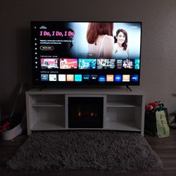 Smart TV And A Fire Place