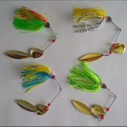 Fishing Lures Spinner Baits 4pack Lot Brand New 