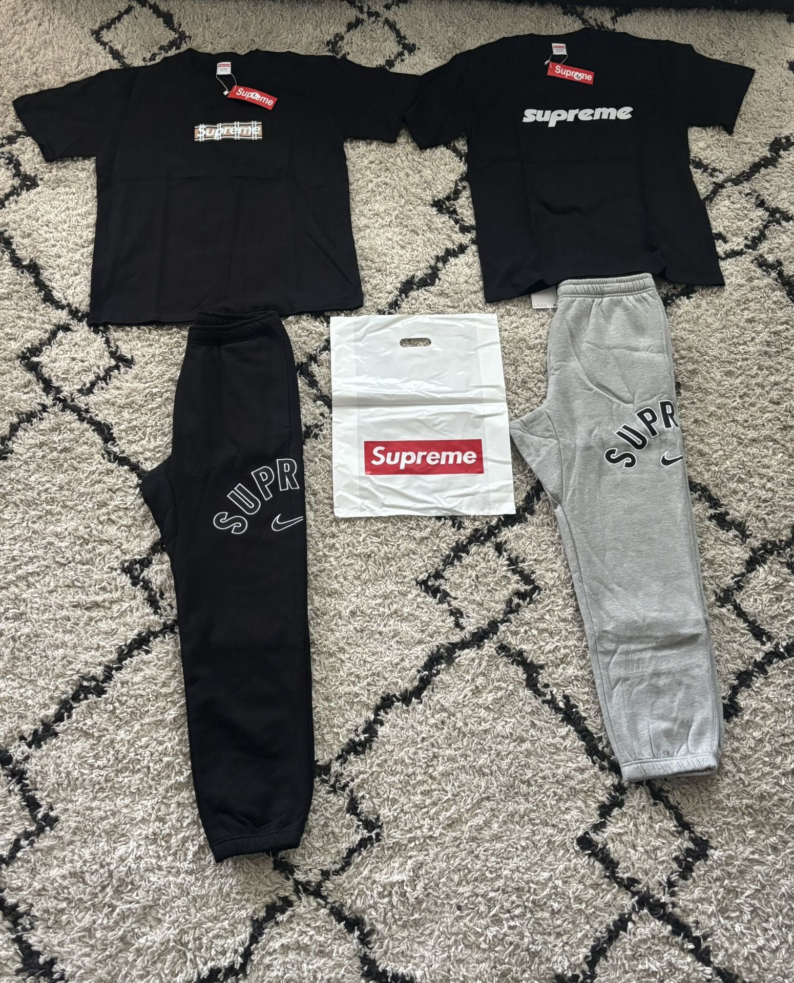 Supreme X Nike Sweats And Shirt