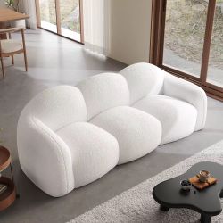 Sofa for Living Room Furniture White Compressed Sofa Couch Set