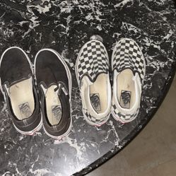 Two Pairs Of Vans 4.5 & T