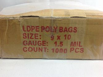 1000 Clear Plastic Poly Bags Case LDPE Flat Open End Baggies