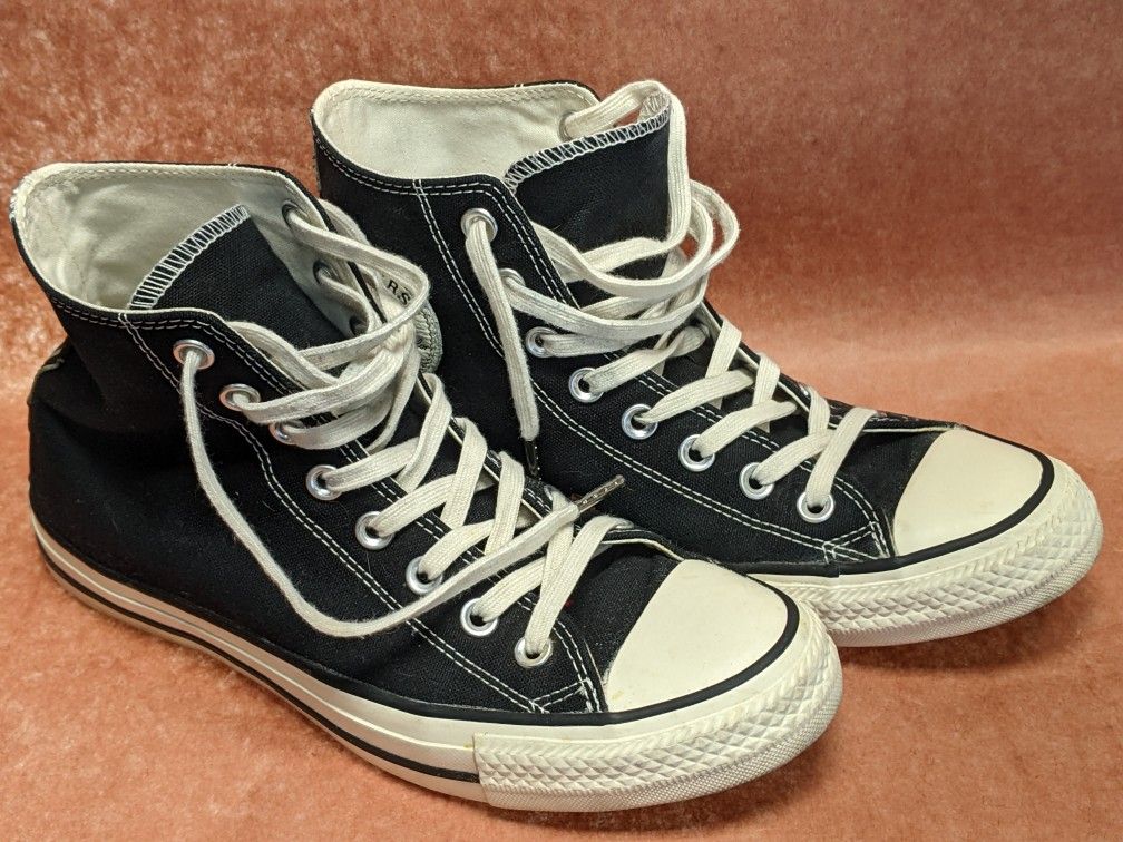Converse All-Star Unisex Sneakers Black & White - Size Men 6.5 / Women 8.5 - Used Fair