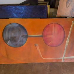 Abstract Modern Painting – Bold Geometric Composition