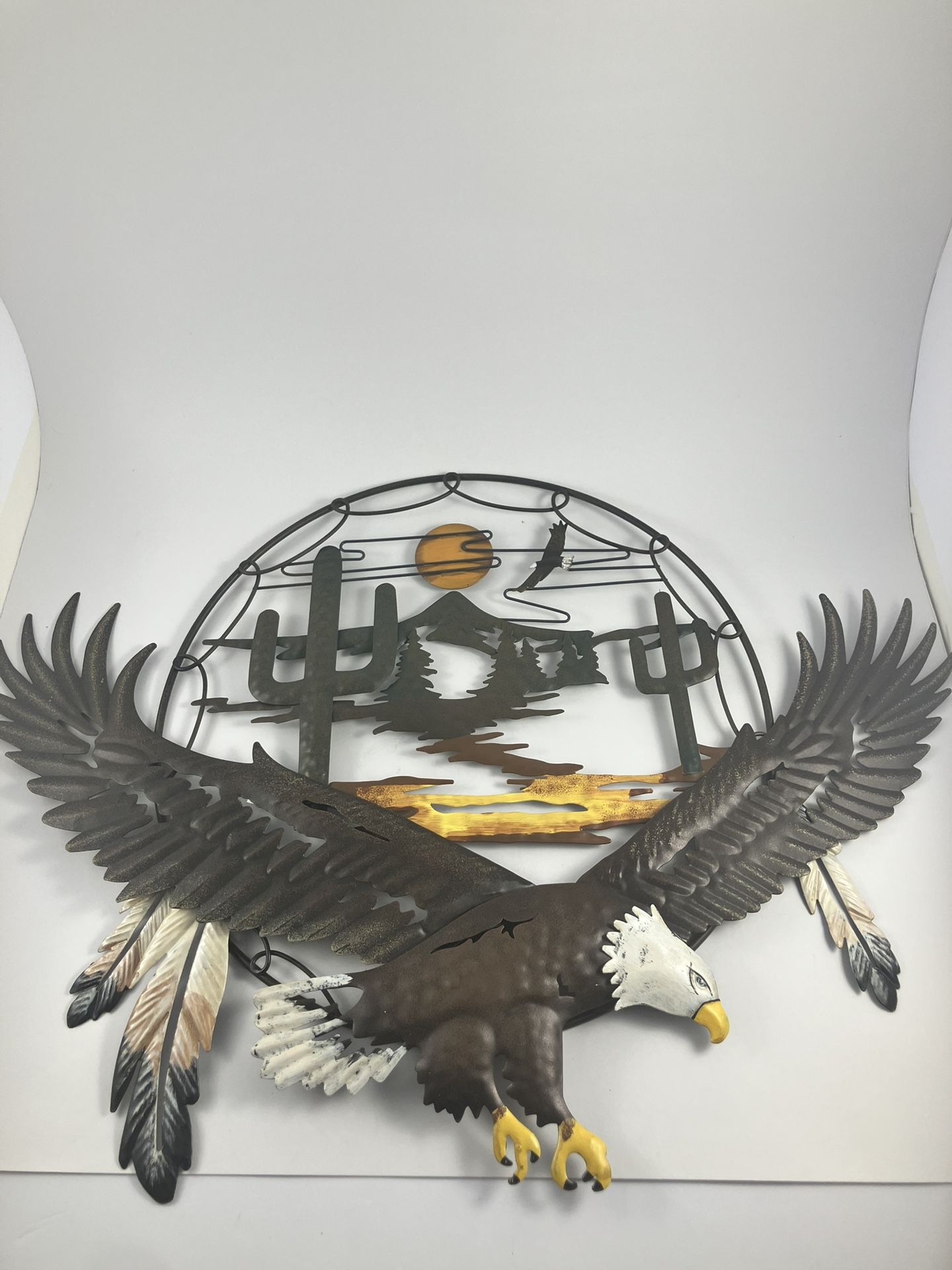 NEW Southwest Bald Eagle Metal Wall Art Sculpture – Still in Package! $45