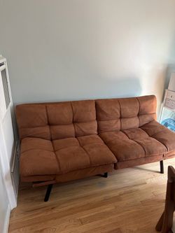 Brown futon