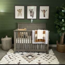 Restoration Hardware Jameson Crib with Toddler Conversion Kit + Newton Mattress