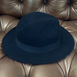 British Short Brim Fedora Hat Mens Wool Felt Trilby Hat Big Head Satin Thread High Quality
