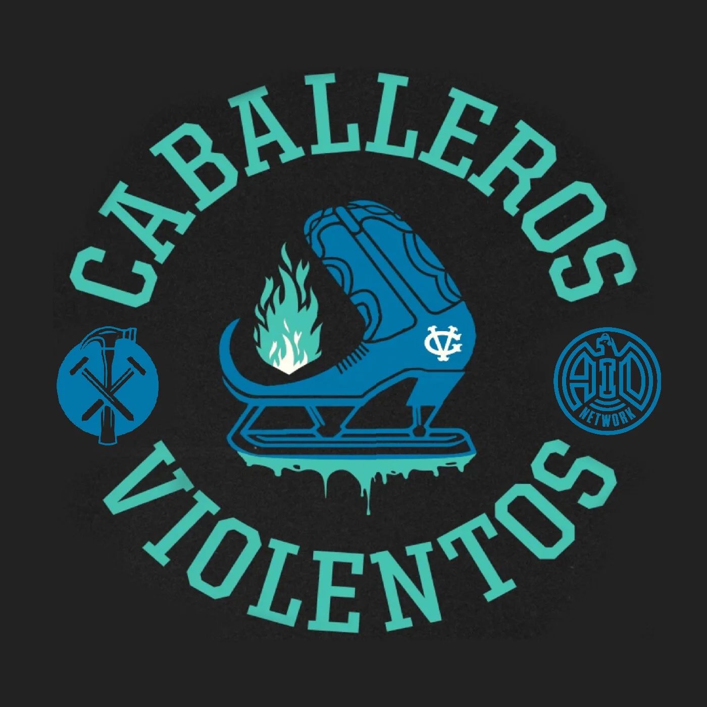 Men’s Violent Gentlemen Caballeros Violentos Hoodie Sweatershirt Large