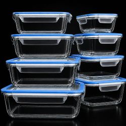 [NEW] Glass Airtight Food Containers - Set of 8