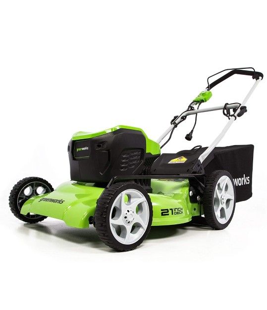 Greenworks 13 Amp 21 Inch Electric Lawn Mower, MO13B00