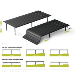 Folding Car Bed with Adjustable Leg and Flexible Length, Camping Bed for Universal SUV Truck MVP Traveling,Non Inflatable Air Mattress 600D Oxford (Sh