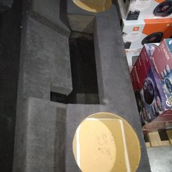 Dual 12" 2004 And Up Ford Crew Cab Custom Subwoofer Box