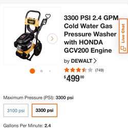 Pressure Washer  Dewalt 