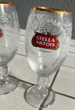 Stella beer glasses with boxes