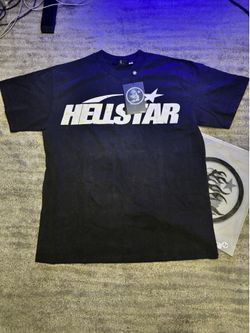 Hellstar (white on black logo) tee