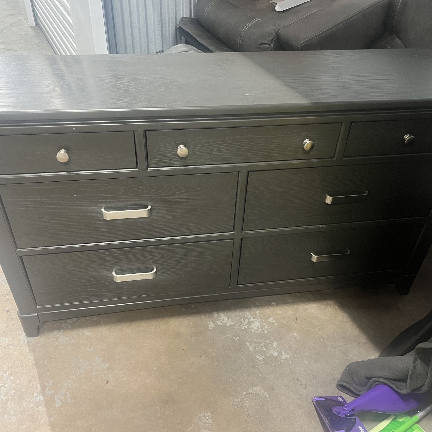 Dresser With Mirror, Chess And Night Stand 