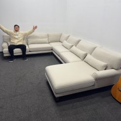 *Open Box* Maxwell 4pc Corner Sectional Sofa with by Apartment Therapy - 50% OFF - Off White / Cream