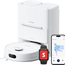 SwitchBot Robotic Vacuum Cleaner Smart Mapping App Control Dock White