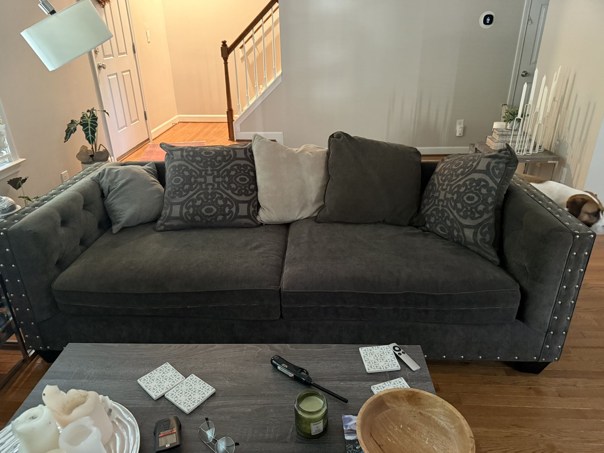 Beautiful Gray Couch from Cindy Crawford Collection