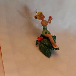 Tinkerbell On Holly Leaf Ornament