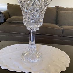 14” Crystal Candle holder vase