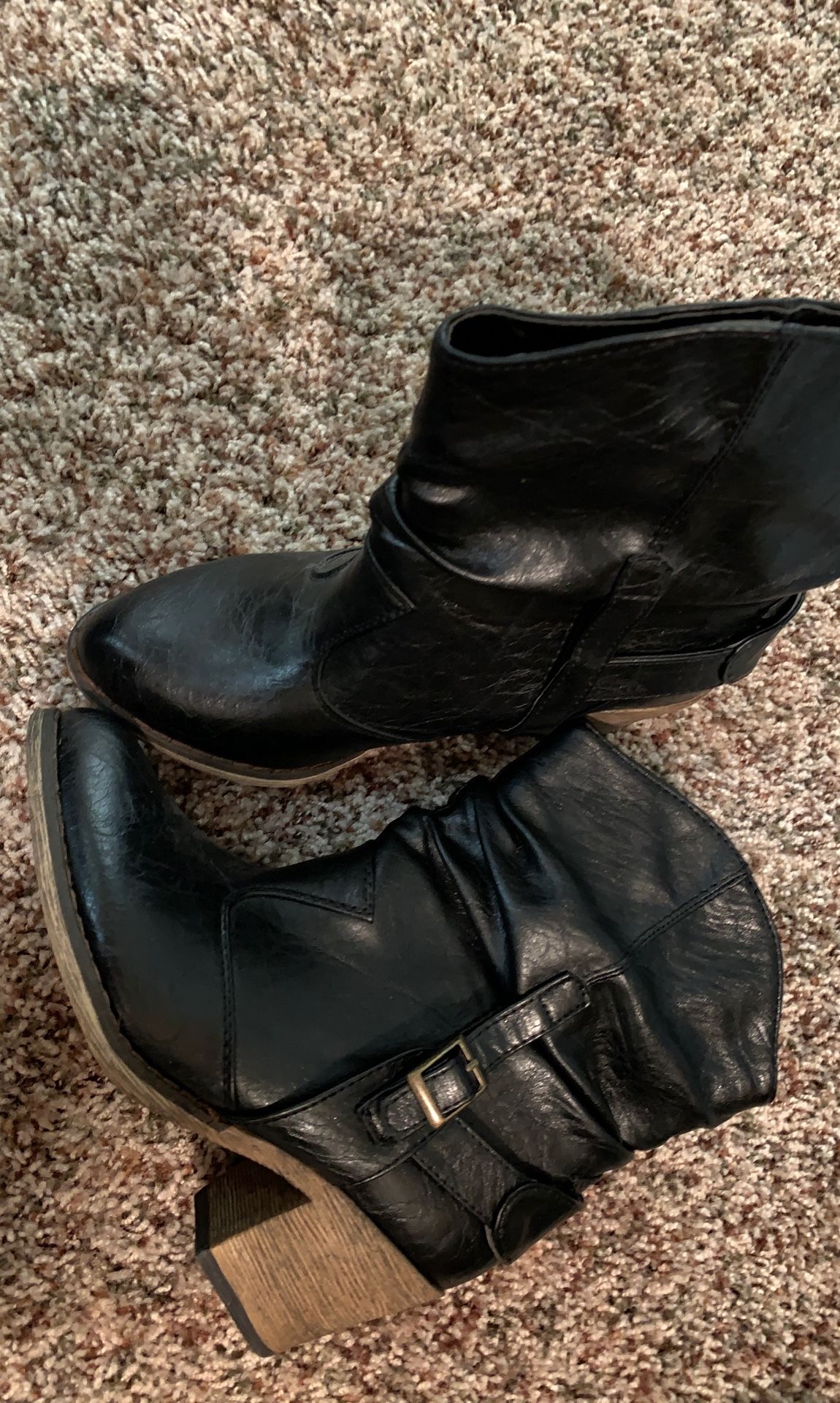 Wet Seal black cowboy style boots women’s size 6