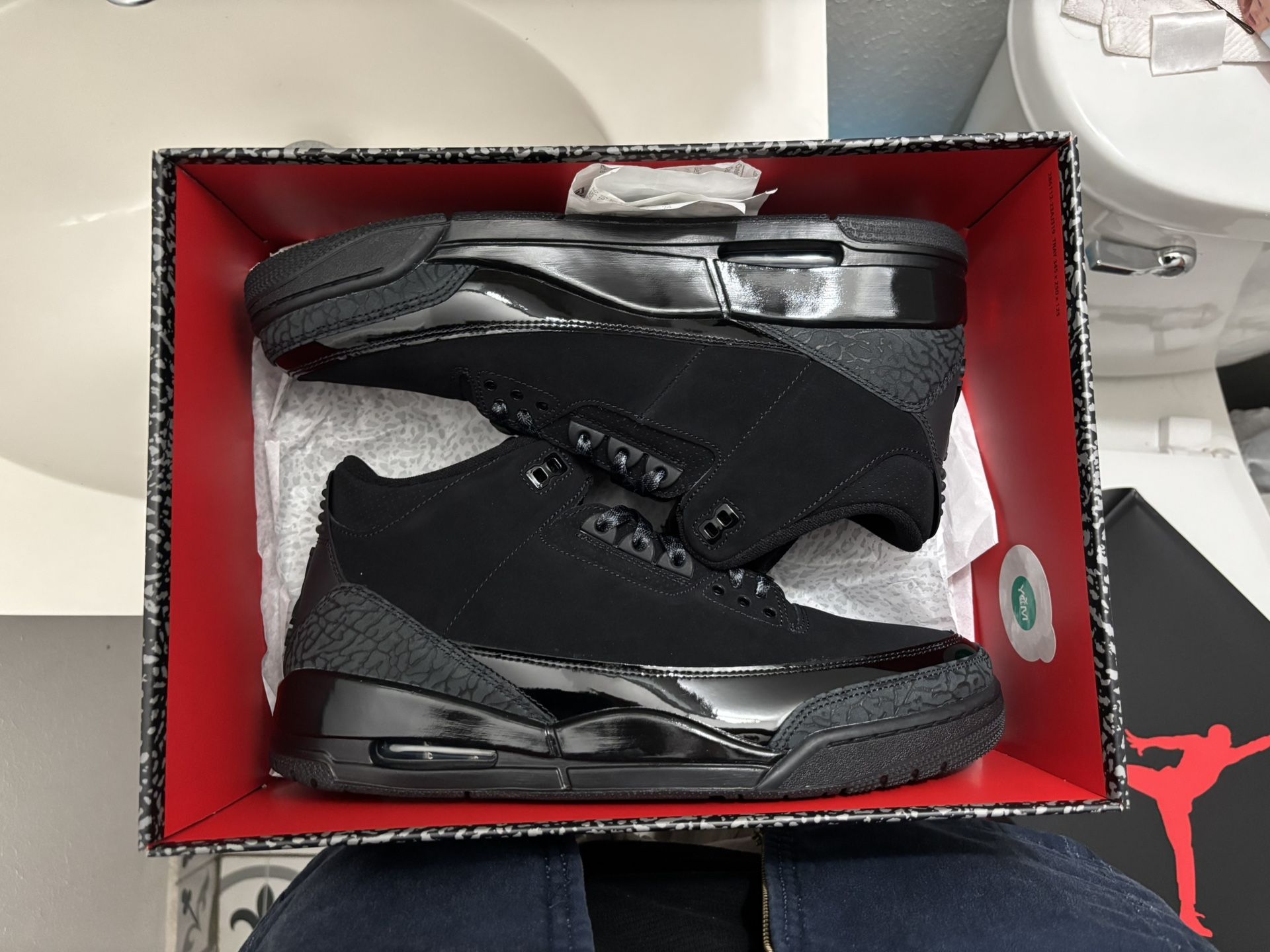 Ds Air Jordan Black Cat 3s Size 12