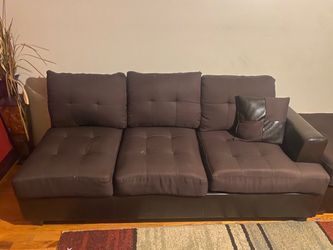 Brown sectional sofa