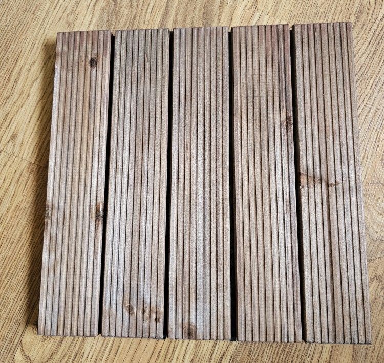 Yaheetech Wood Deck Tile,Interlocking Plastic , 12" X 12" (11 pcs)