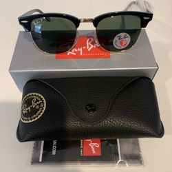 New Ray-Ban RB3016 901/58 Clubmaster Polarized 51MM Sunglasses