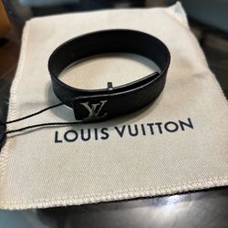 Louis Vuitton Black Strap Braclet 