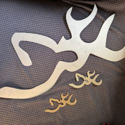Browning Deer & 2 Crome Decals 
