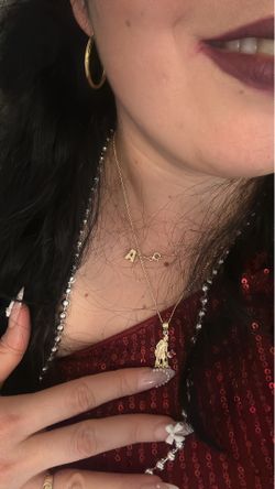 Cadena de oro 14 con la letra A