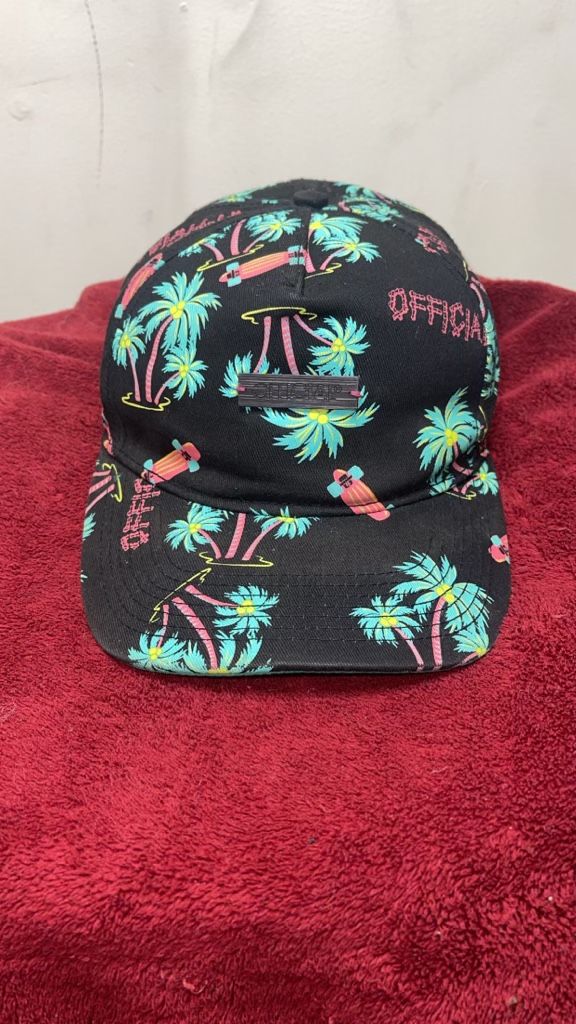 Official Crown of Laurel Camper Palm Trees & Skateboards Print SnapBack Hat