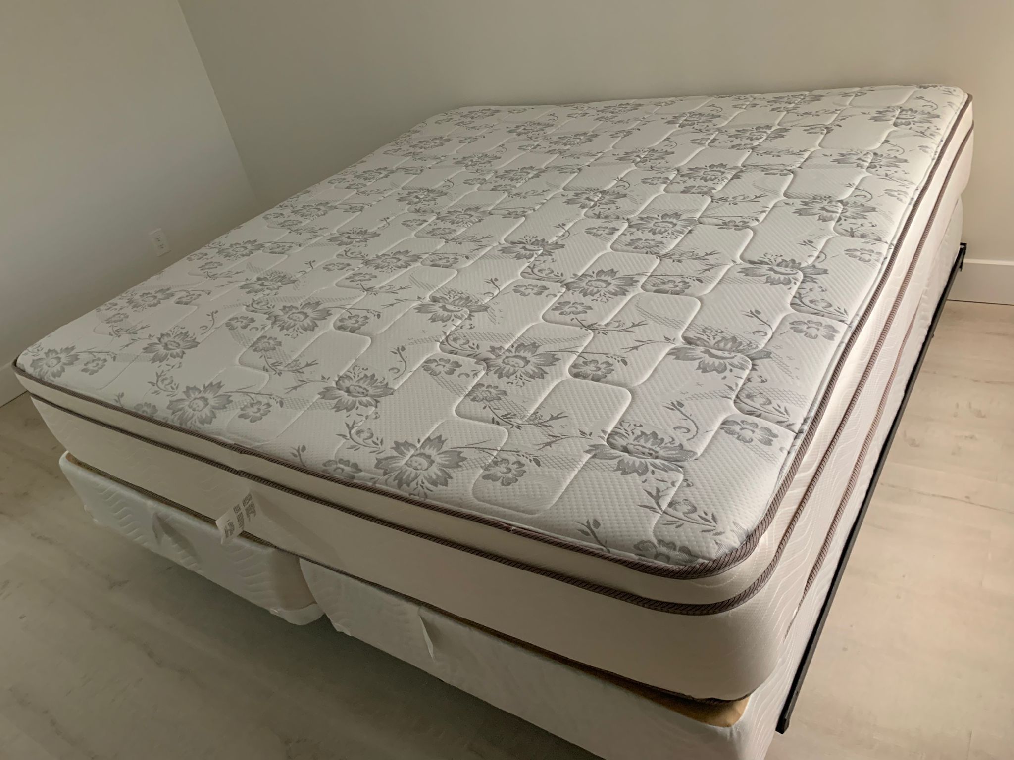 New KING Mattress And Box Springs Bed Frame Is Not Included