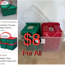 $8 For All storage Containers in good condition measured in pics