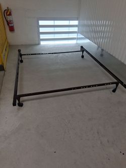 Adjustable Queen/ Full/ Or Twin Metal Bed Frame