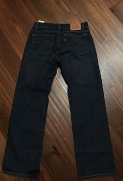 Levi dark blue jeans.