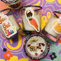 Self Love  Crystal Filled Meditation Candles Pick One!
