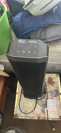 Black Tower Space Heater with Remote Control
