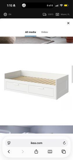 Ikea Daybed with 2 drawers