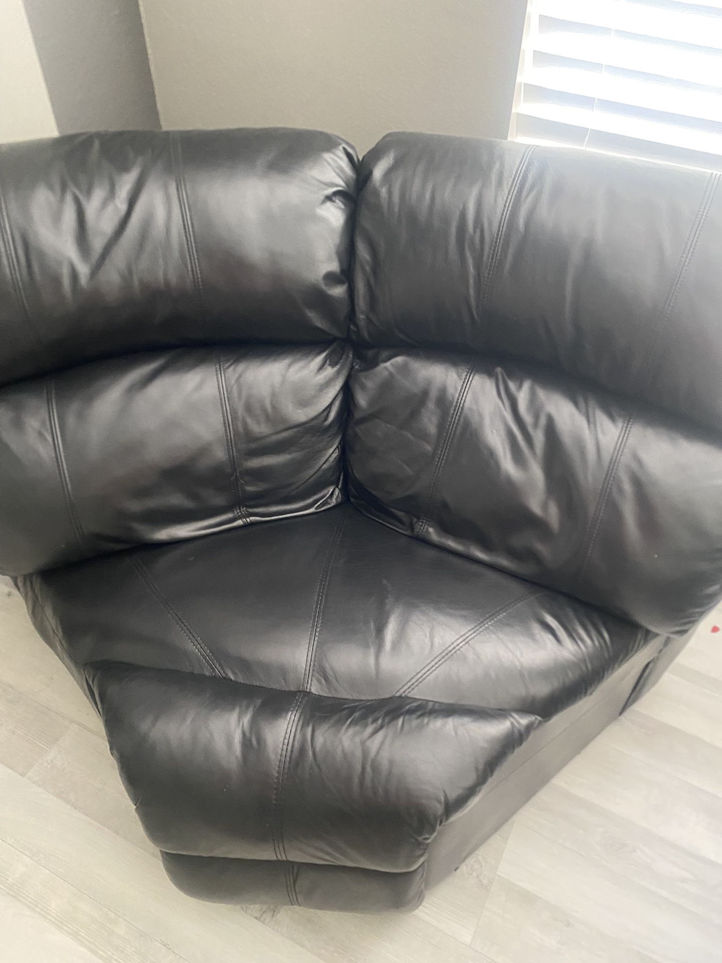 Black Leather Sectional