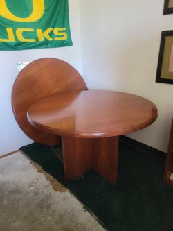 Solid wood office table and 4 chairs