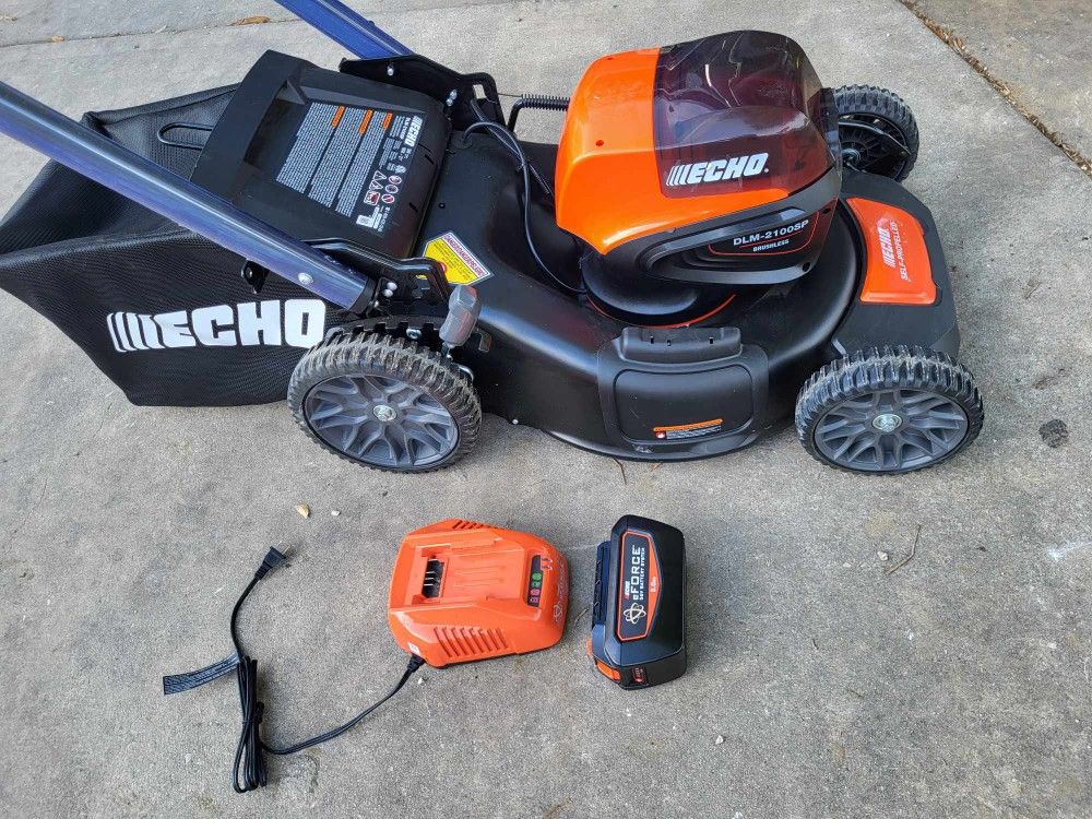 ECHO SELF PROPELLED RECHARGEABLE 60V, LAWN MOWER. 