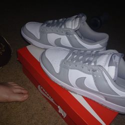 Grey And White Nikes 