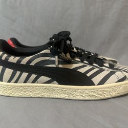 Puma Clyde Zebra Print Size 10.5